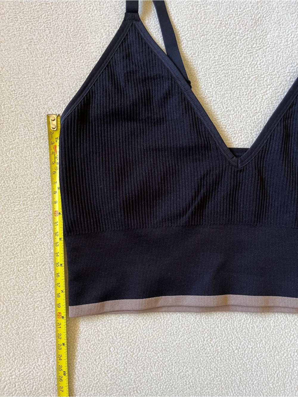 Harper Wilde Lounge Rib Triangle Bralette Black Everyday Seamless Comfortable XL - Picture 5 of 12